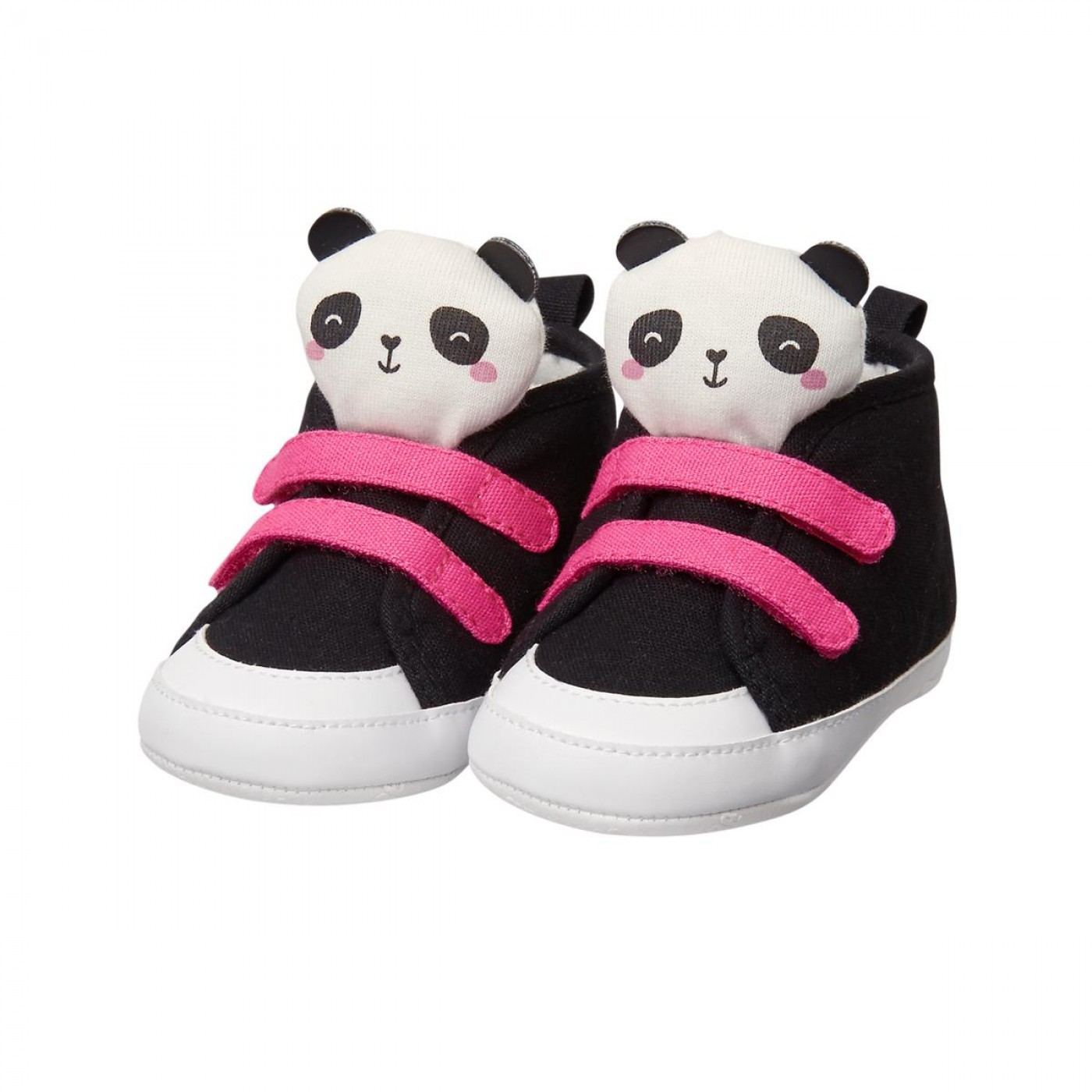 立體熊貓魔鬼氈布鞋