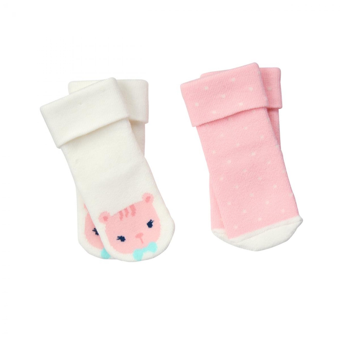 粉嫩動物襪子兩件組