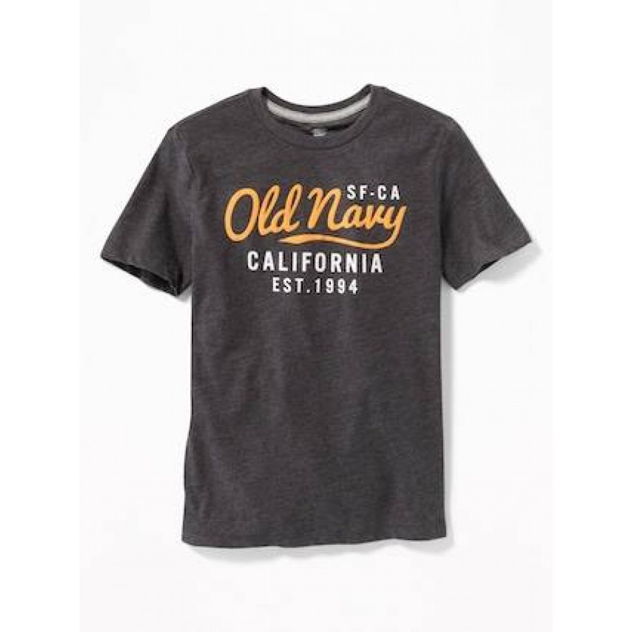 深灰LOGO短袖棉T