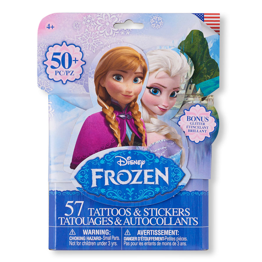 冰雪奇緣 紋身貼紙與獎勵貼紙 50款圖